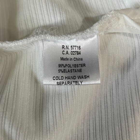 Papillon White Textured Bell Sleeve Blouse Womens SZ M Tunic Top Work Casual NWT - Picture 4 of 9